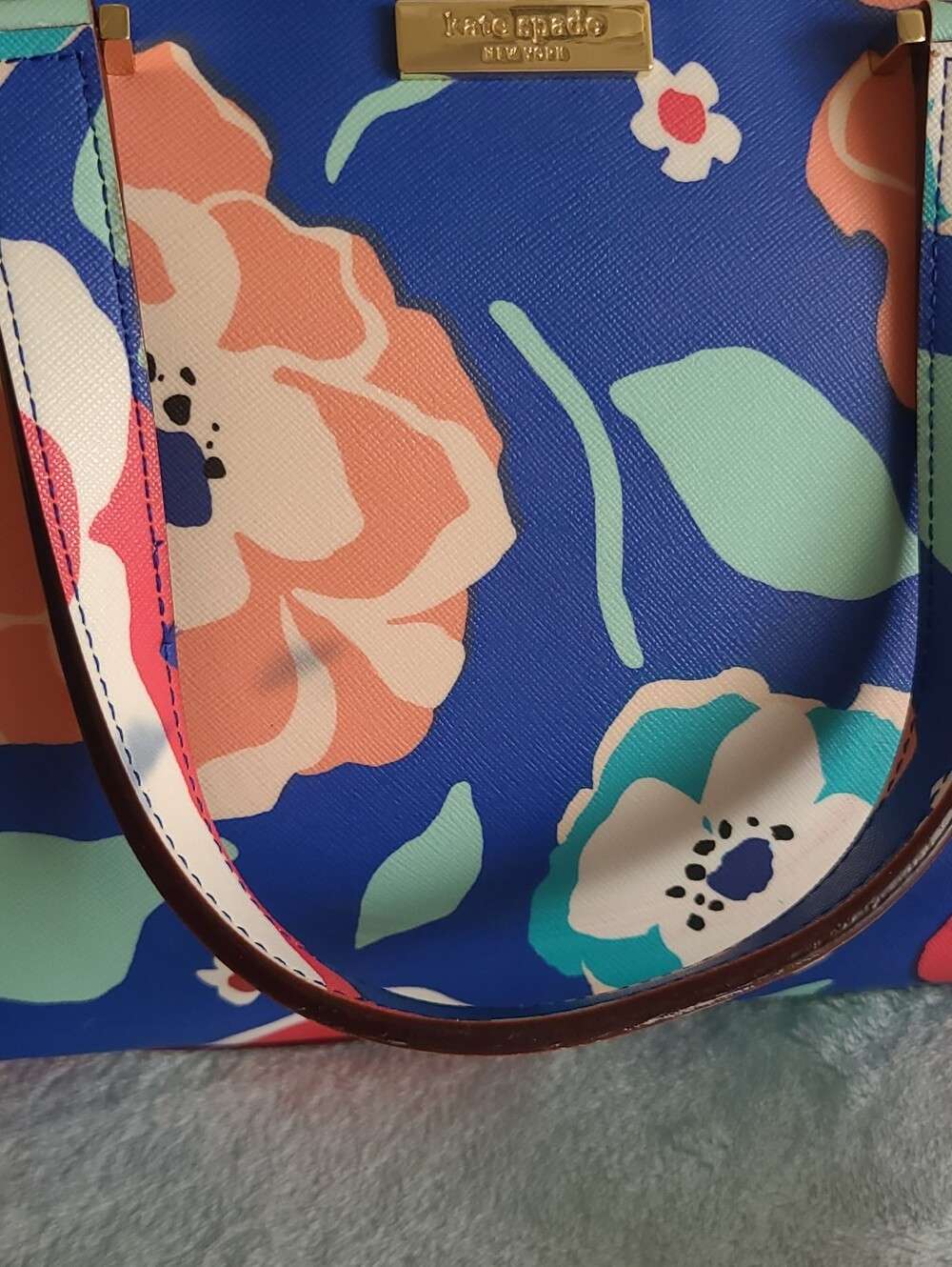 The Kate Spade Newbury Lane Small Felix Cherry Floral Satchel - Picture 3 of 16